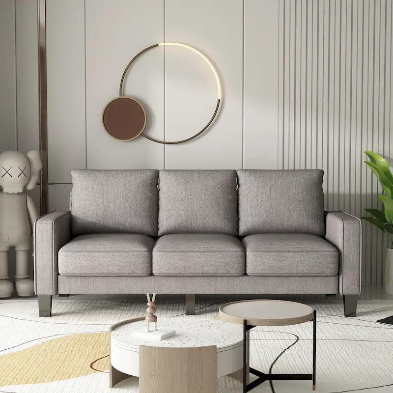 Divano in tessuto beige per soggiorno moderno