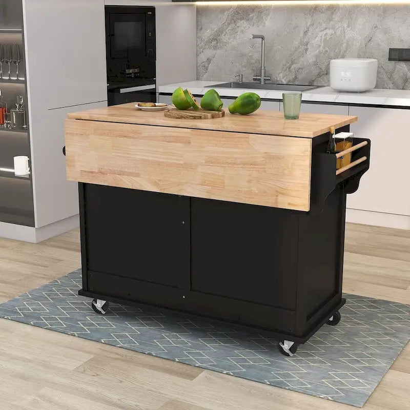 Carrello da cucina con rotelle e piano ribaltabile