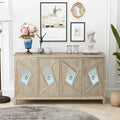 Mobile a 4 ante moderno con ante decorative a specchio